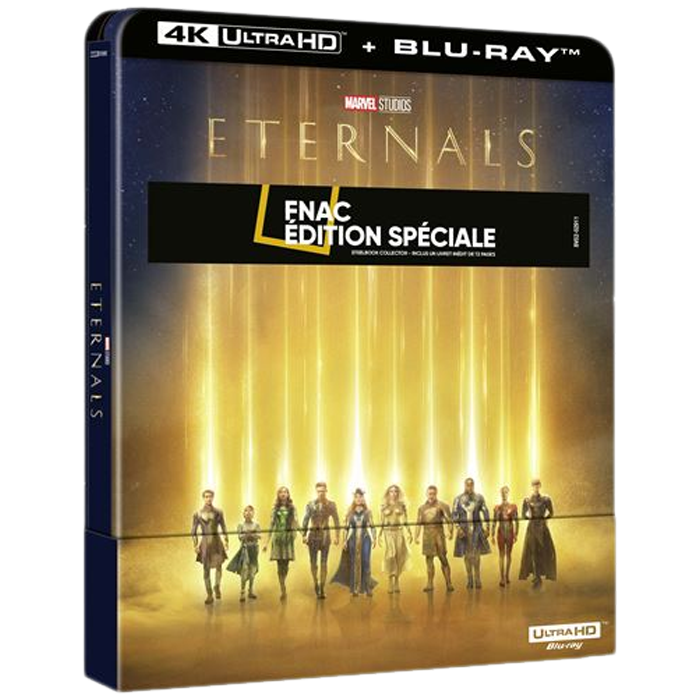 Les Eternels en Blu Ray 4K Steelbook visuel produit
