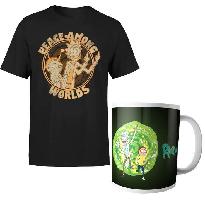 lot rick et morty t-shirt mug visuel produit