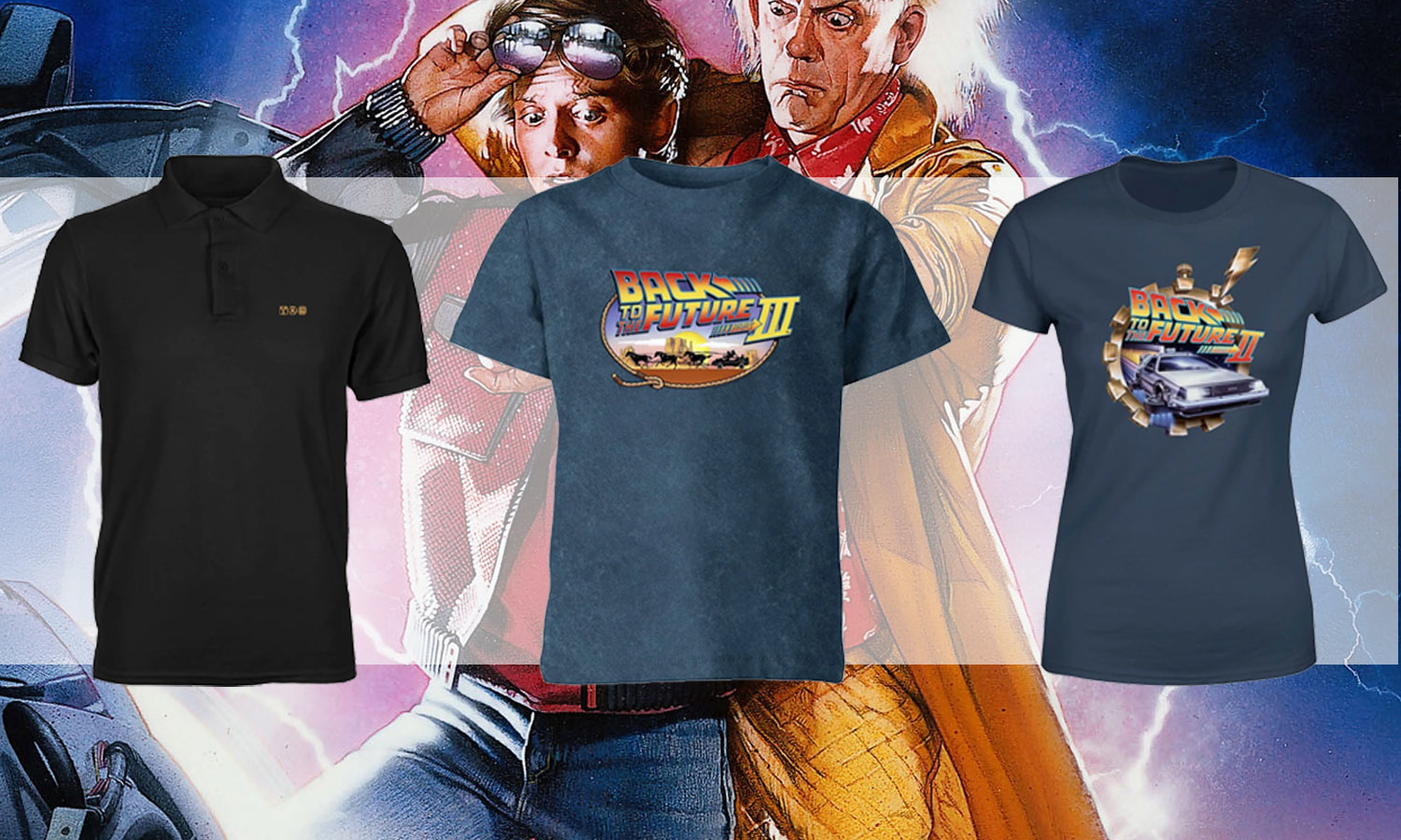 t'shirt polo retour vers le futur zavvi visuel slider