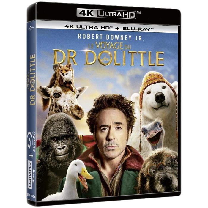 Le Voyage du Dr Dolittle en Blu Ray 4K visuel produit