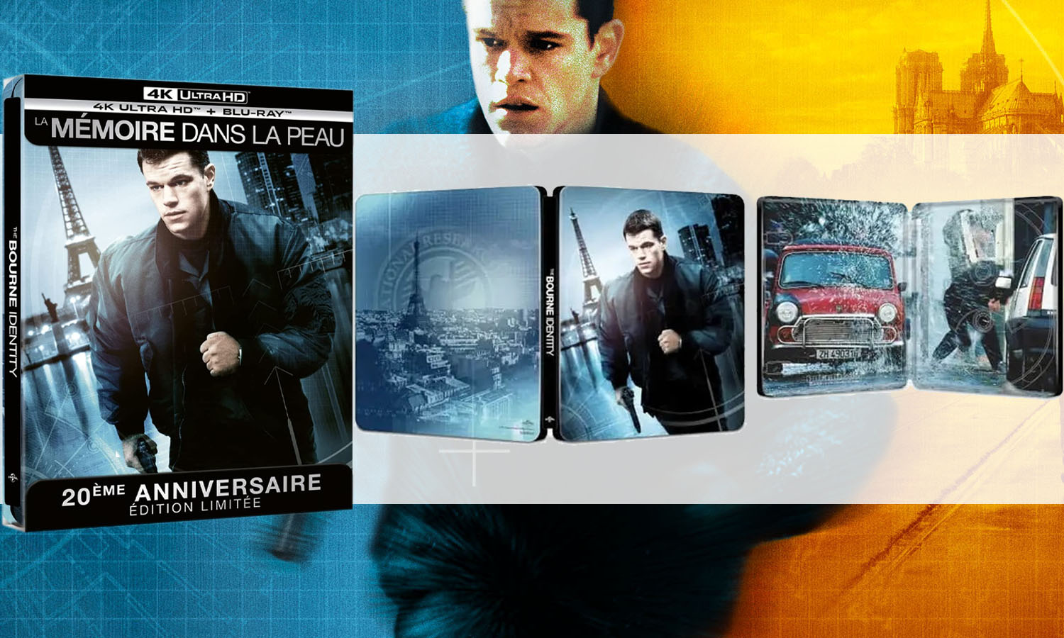 La Mémoire dans la Peau steelbook 20 eme anniv visuel slider v6