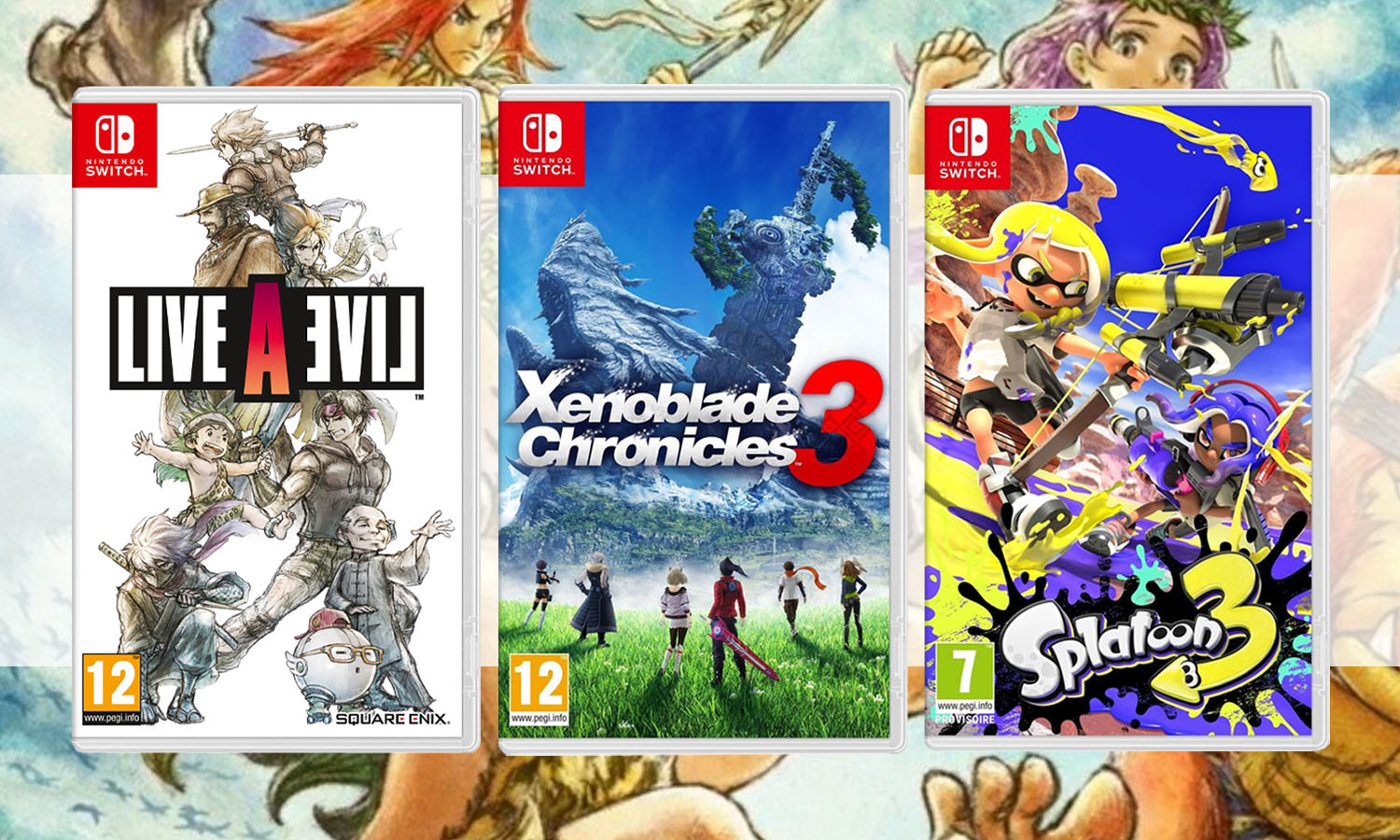 slider partage préco jeux nintendo xenoblade live a live et splatoon 3