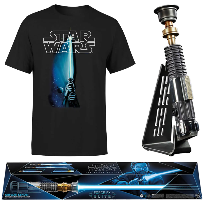 sabre laser obiwan hasbro black series tshirt visuel produit
