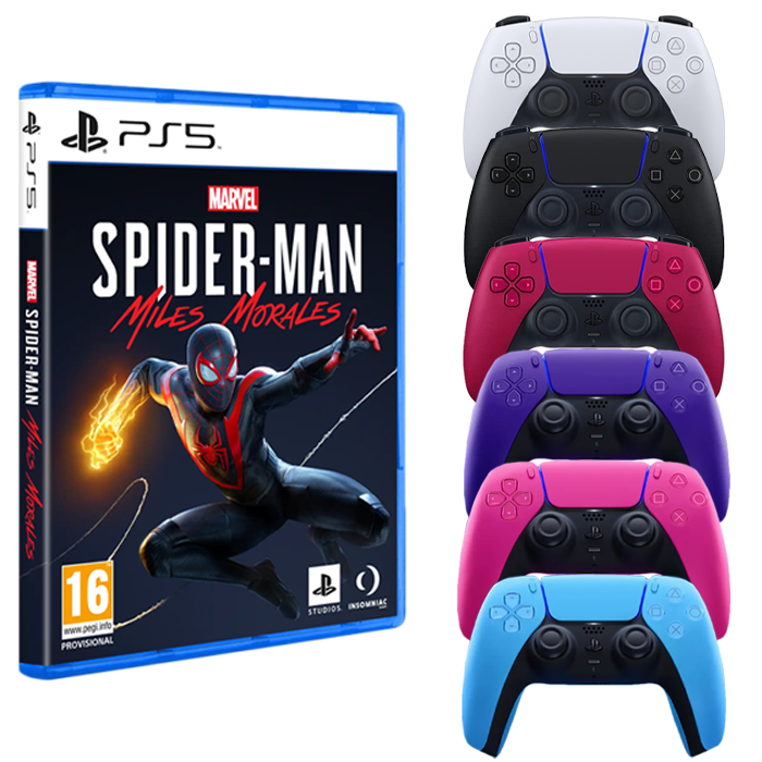 OSC PAck Spiderman miles morales PS5 + manettes visuel-produit copie