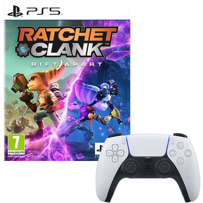 OSC PAck ratchet PS5 + manette blanche visuel-produit copie