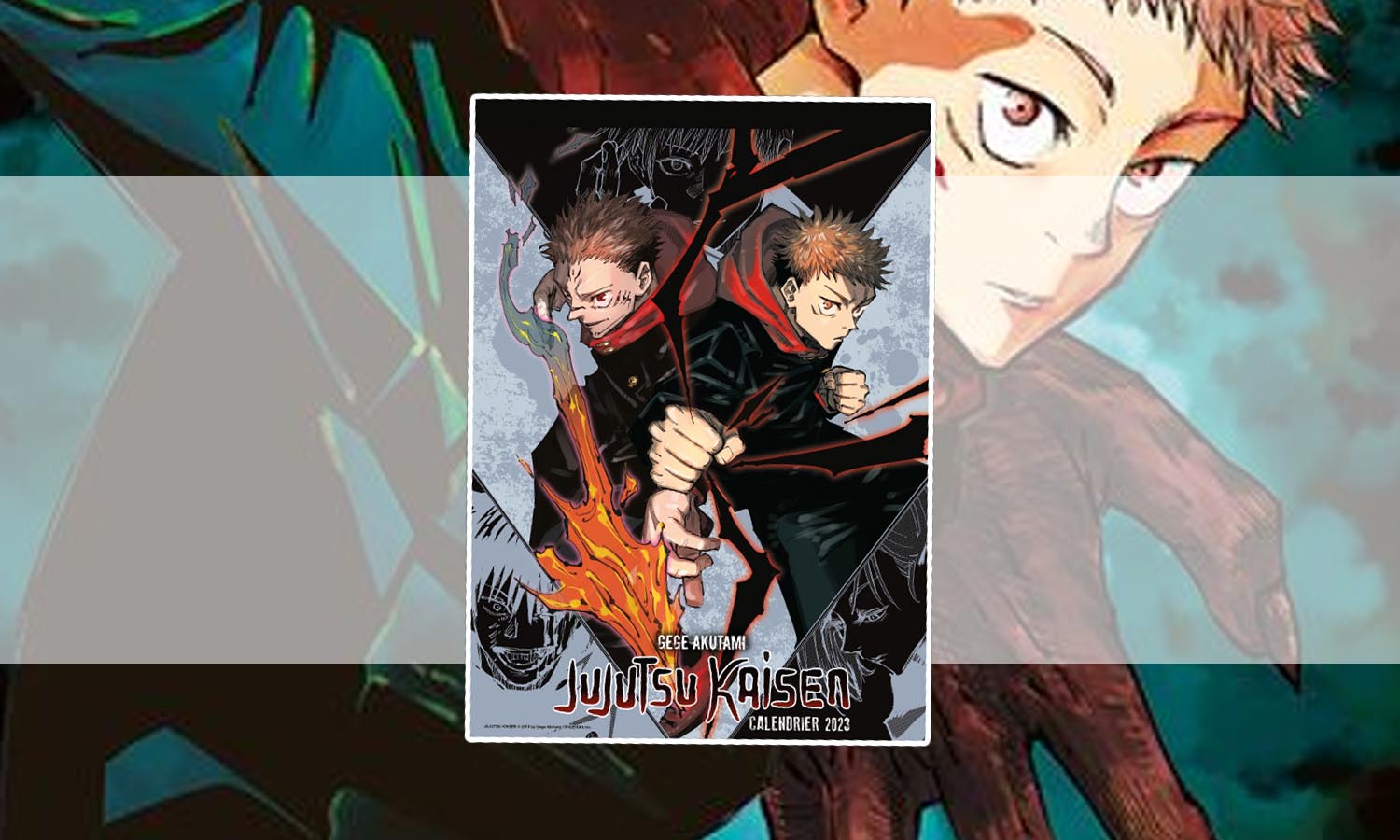 calendrier jujutsu kaisen 2023 visuel slider horizontal provisoire