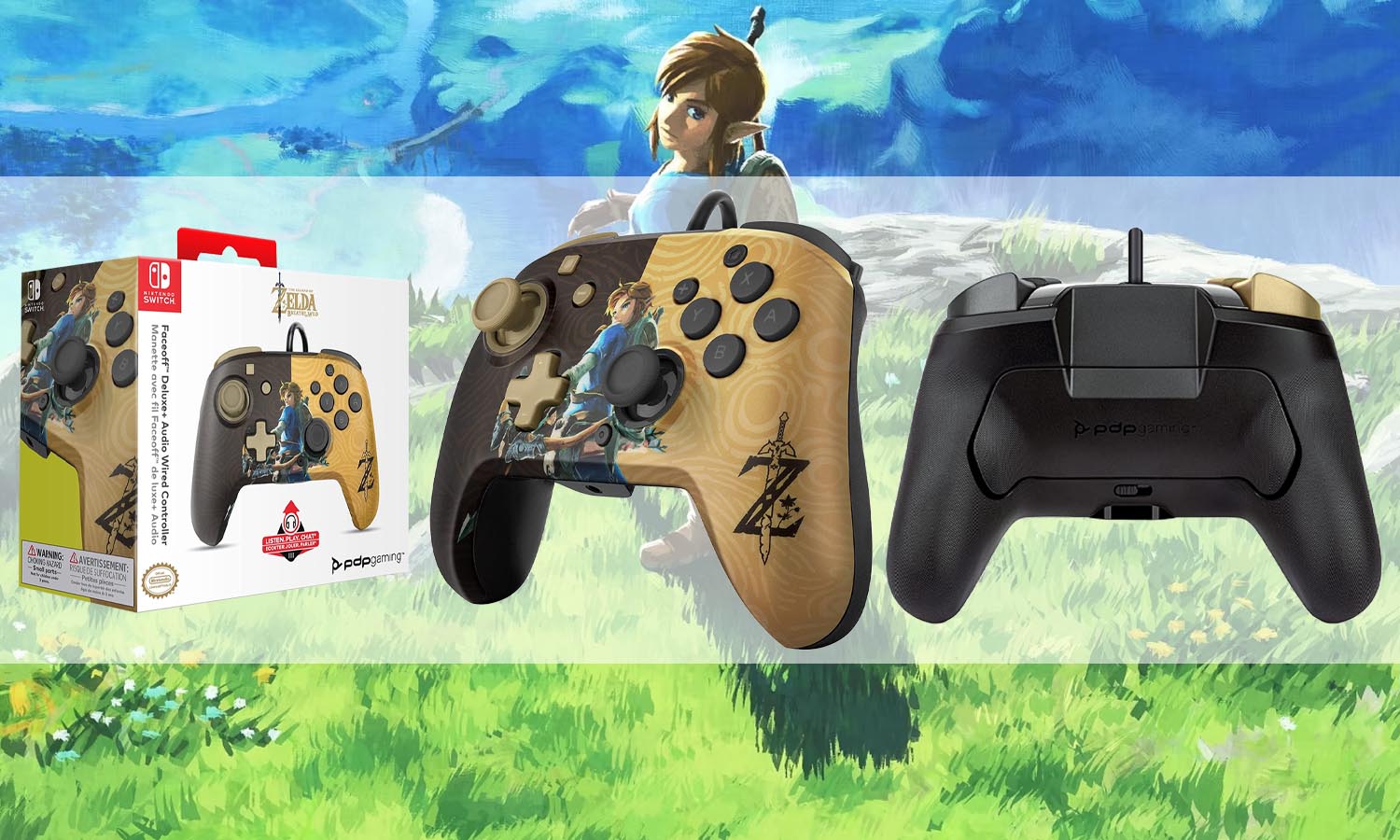 pdp faceoff manette zelda switch visuel slider horizontal v2