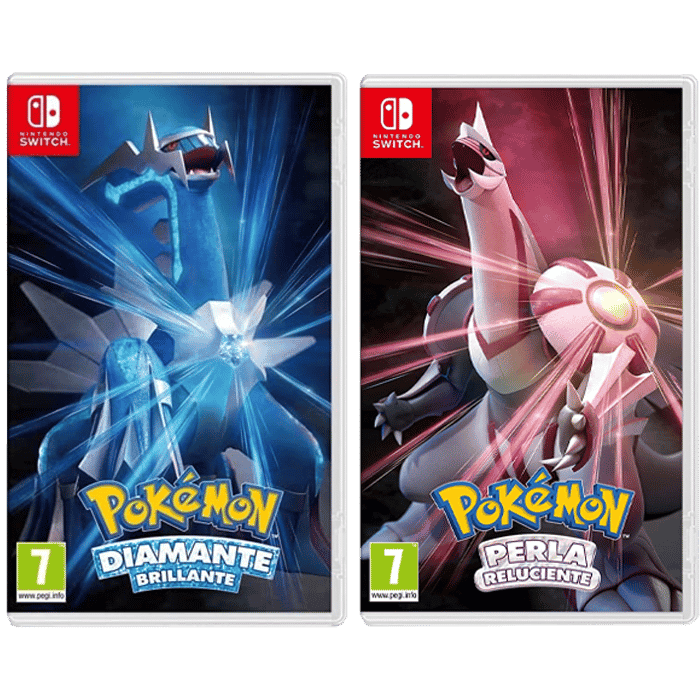 visuel produit pokémon diamant et perle boîte en espagnol, jeux en français