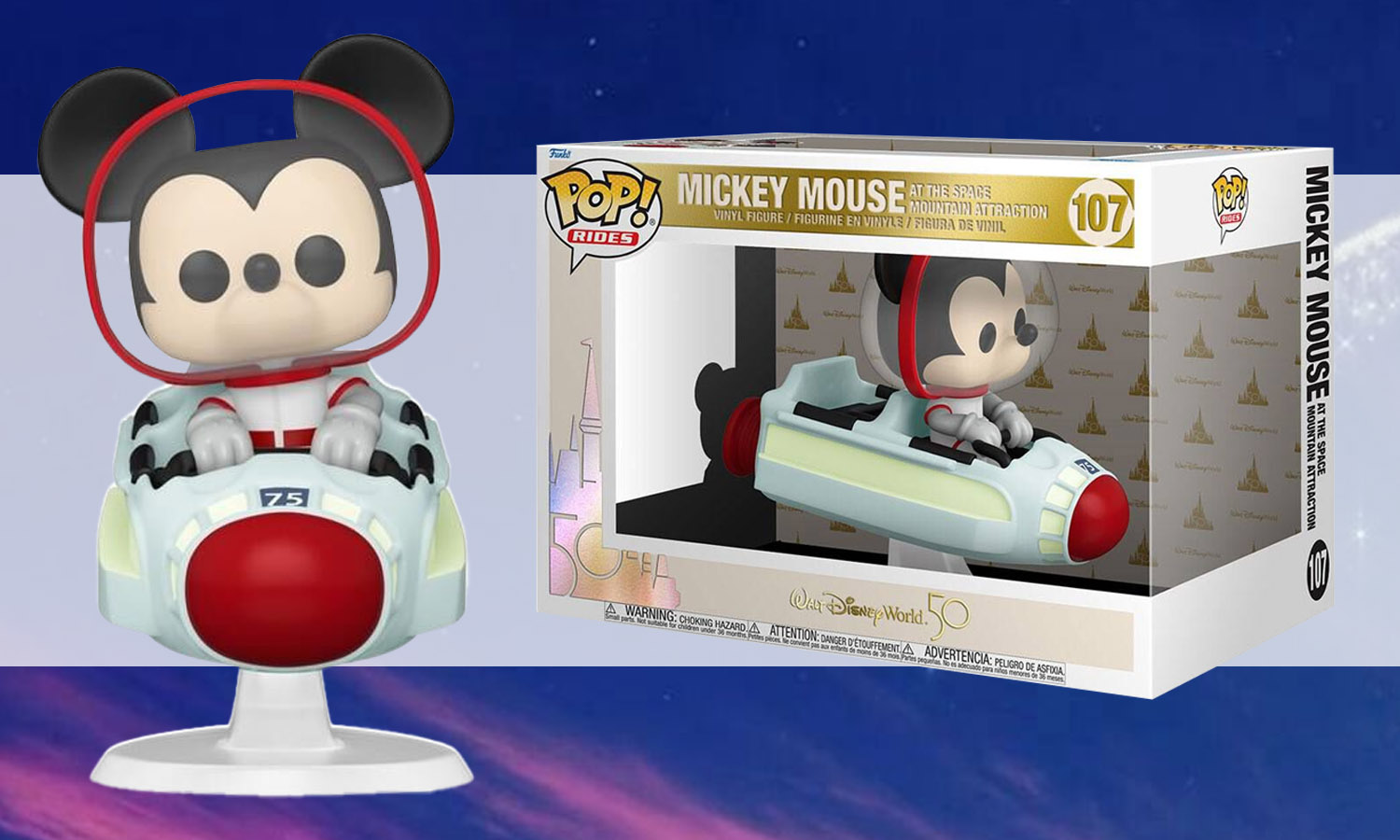 slider funko pop mickey 50 ans space mountain