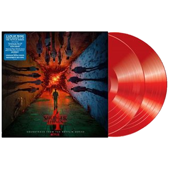 Set vinyle Rouge transparent strnagers things S4 Fnac visuel-produit copie