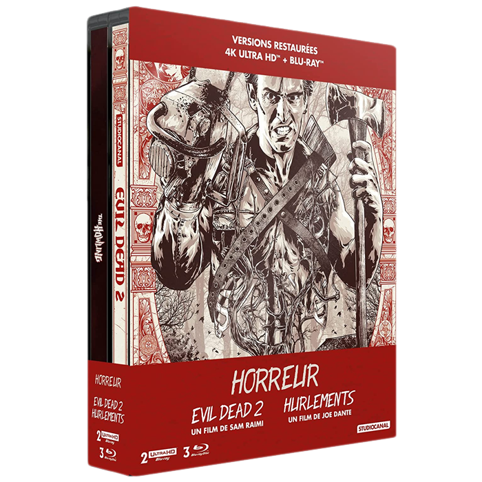 Hurlements + Evil Dead 2 Steelbook 4K visuel produit definitif