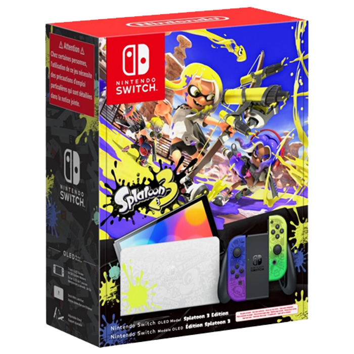Console swtich Oled splatoon 3 boite market visuel-produit