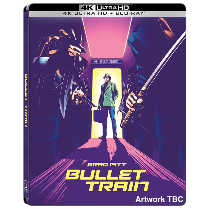 bullet train blu ray 4k steelbook visuel provisoire produit