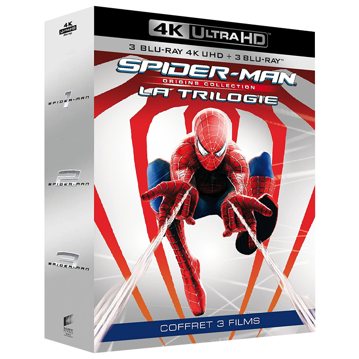 spiderman blu ray 4k trilogie visuel produit