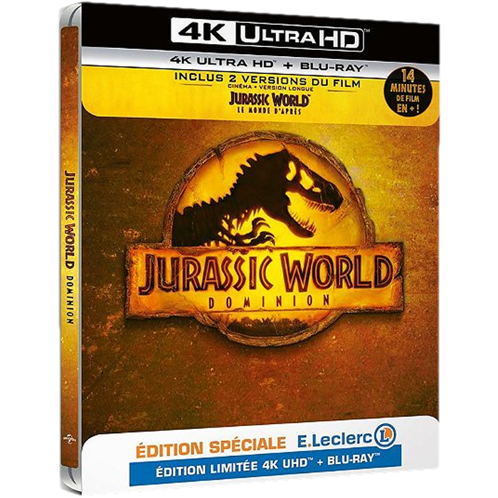 jurassic world le monde d'apres 4k steelbook leclerc visuel produit