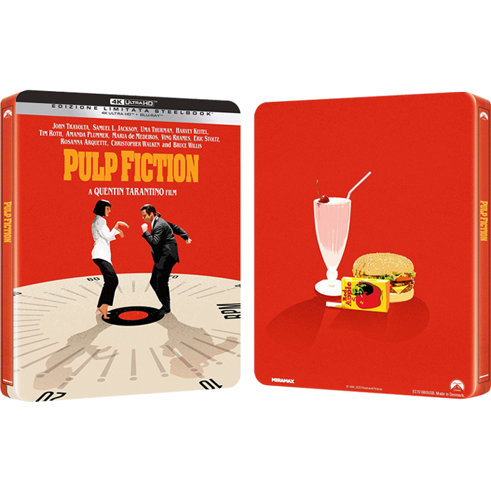 pulp fiction blu ray 4k steelbook visuel produit provisoire