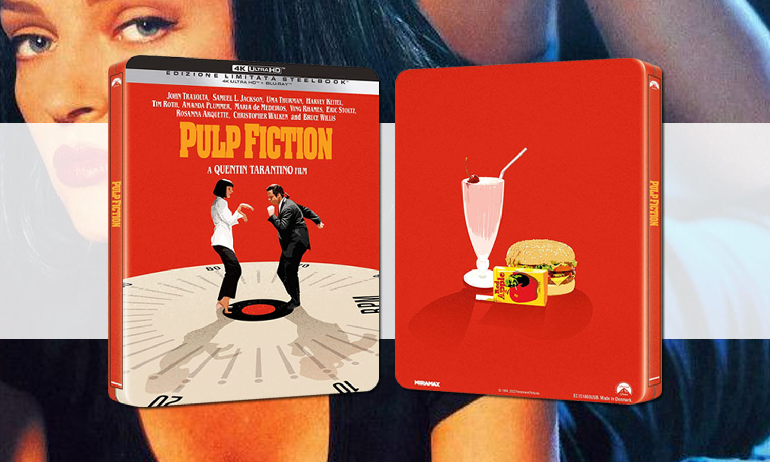 SLIDER pulp fiction blu ray 4k steelbook visuel provisoire