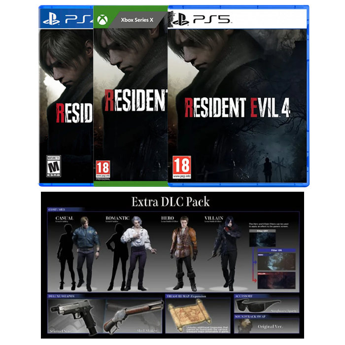 resident evil 4 remake deluxe edition ps5 ps4 xbox provisoire
