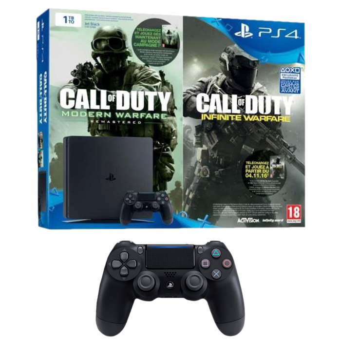 PS4-SLIM-1-TO-CALL-OF-DUTY-INFINITE-WARFARE-EDITION-LEGACY-2-MANETTES