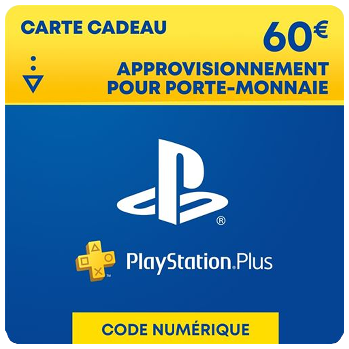 carte psn 60 euros en promo pour acheter abonnement psn 12 mois visuel produit