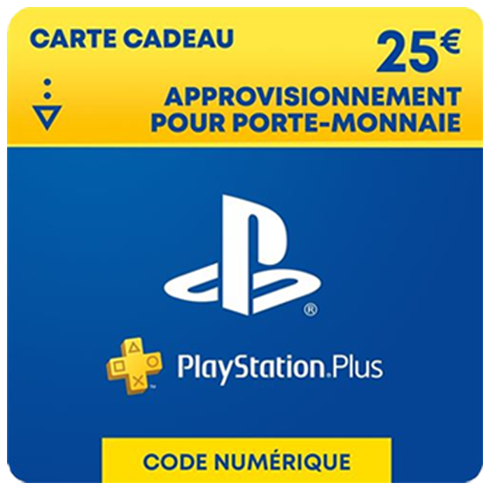 carte psn 25 euros pour acheter abonnement psn visuel produit