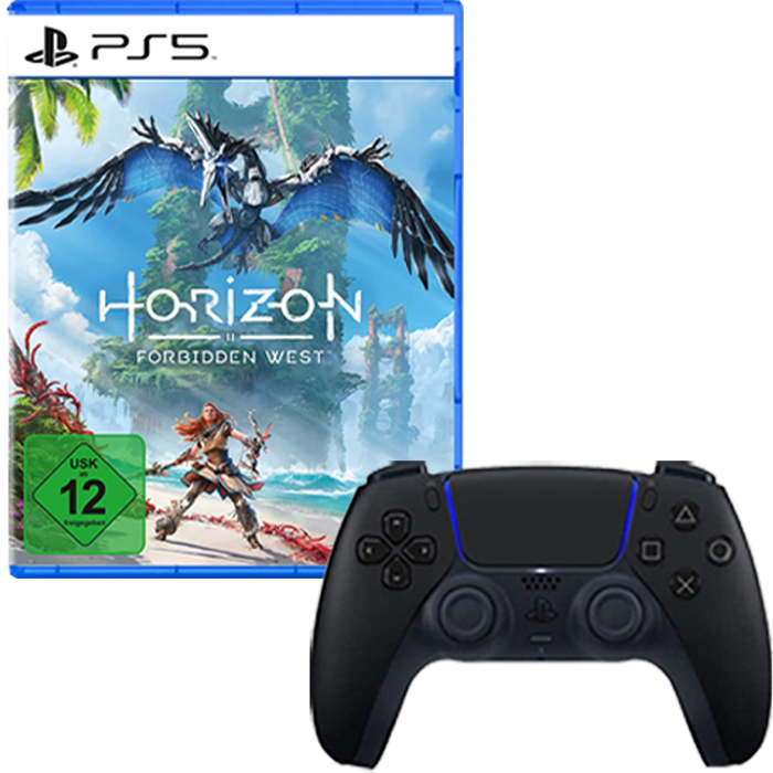pack horizon forbidden west ps5 avec manette midnight black visuel produit