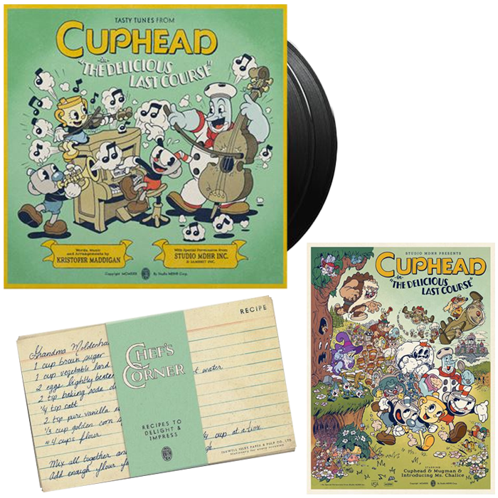 Vinyle Cuphead The Delicious Last Course + poster et cartes