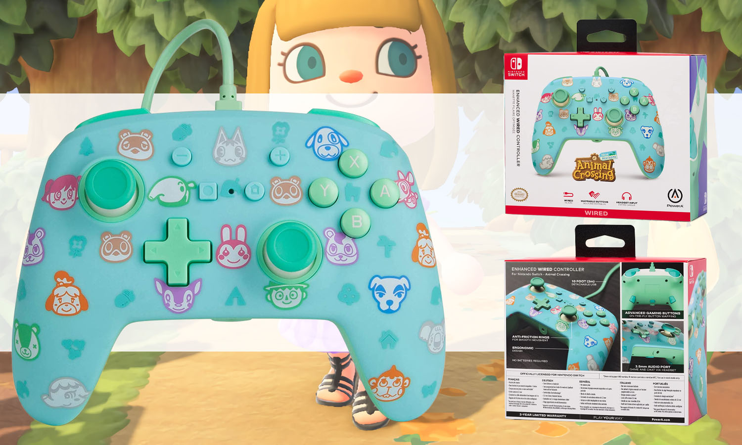 manette animal crossing switch visuel slider horizontal