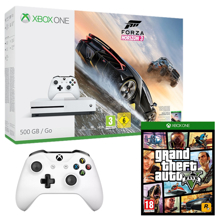 CONSOLE-XBOX-ONE-FORZA-HORIZON-3-GTA-V-MANETTE-SUPPLÉMENTAIRE-copie