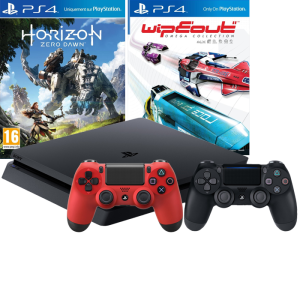 PS4-Slim-Noire-500-Go-2-manettes-Horizon-Zero-Dawn-wipeout1