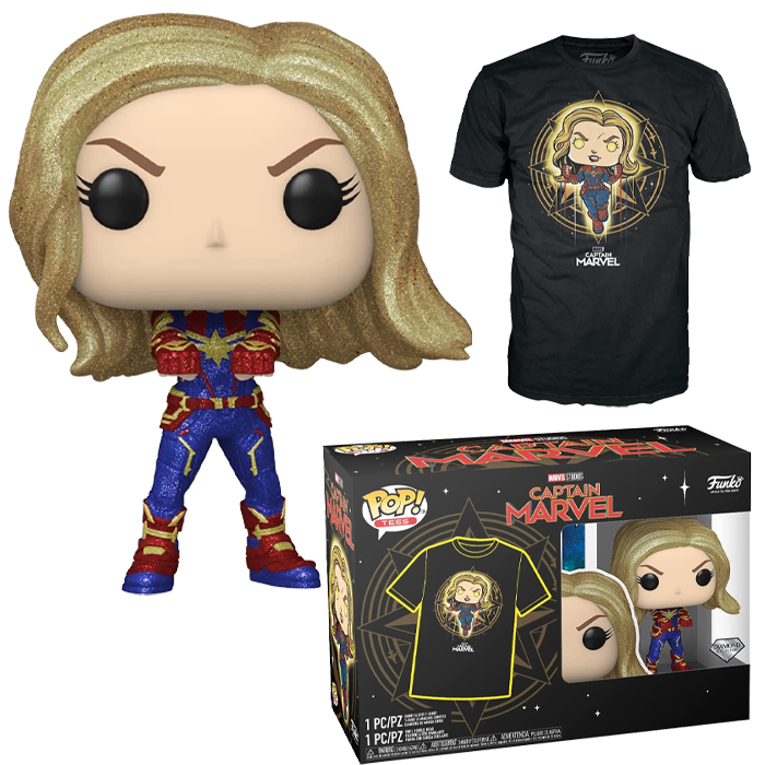 funko pop and tee captain marvel visuel produit