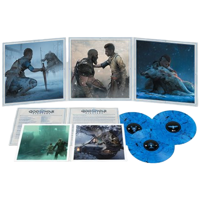 vinyles god of war ragnarok bleu visuel produit