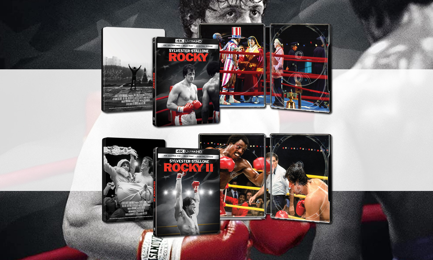 SLIDER rocky 1 et 2 blu ray 4K steelbook