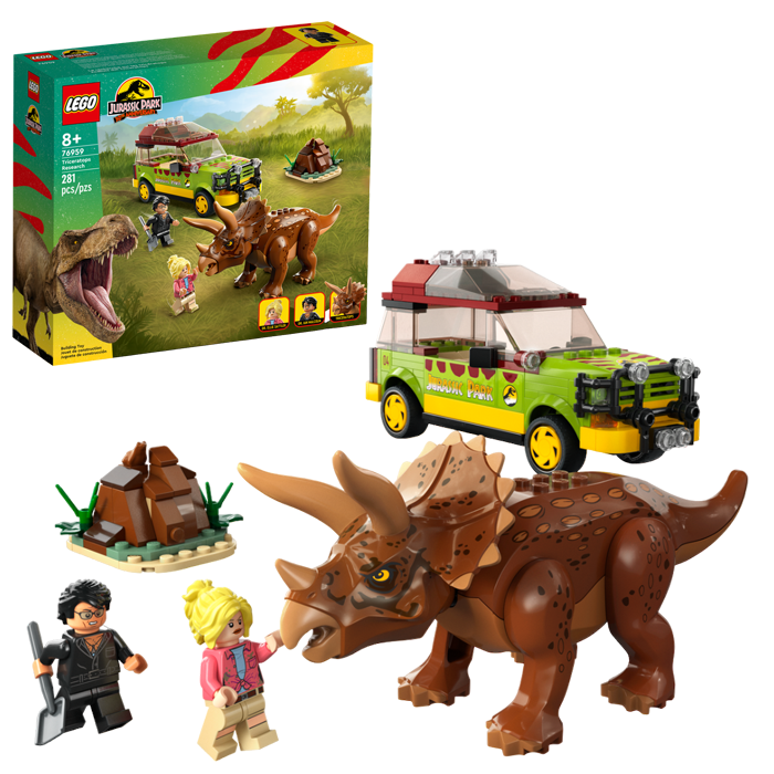 lego jurassic park decouverte triceratops 76959 visuel produit