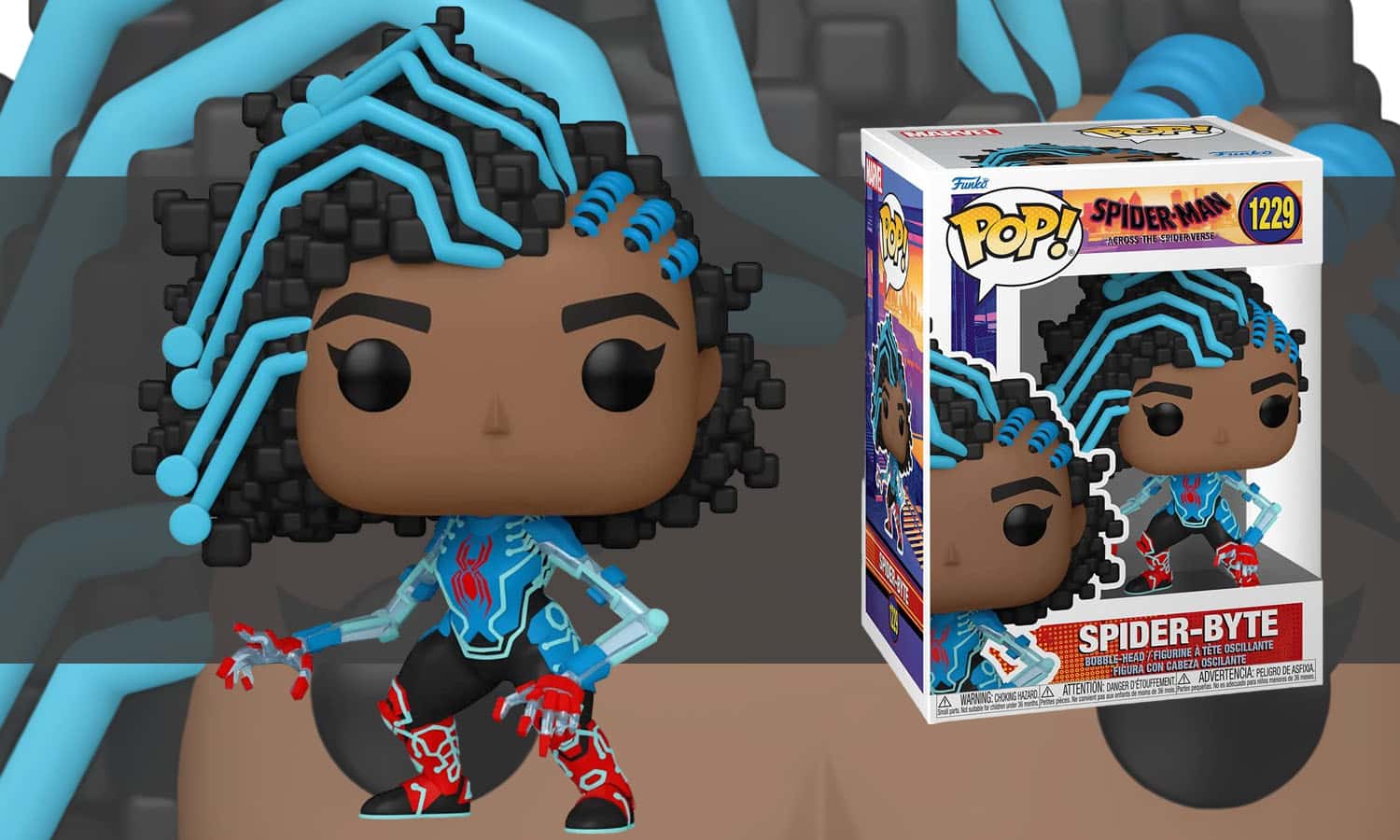 funko pop spider verse spiderman spider byte visuel slider horizontal