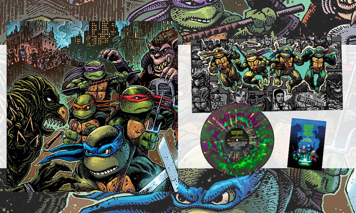 vinyle tortues ninja 2 the secret of the ooze visuel slider horizontal