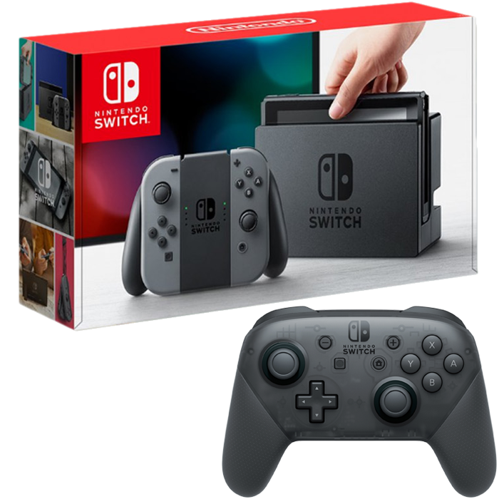 Console-Nintendo-Switch-Joy-Con-Gris-manette-Pro-Switch