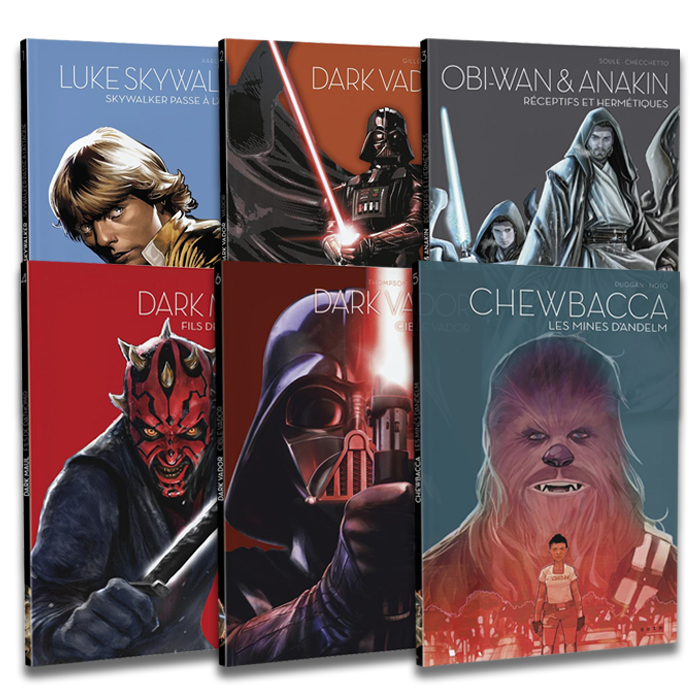 coffret star wars 2023 l'equilibre dans la force 6 tomes et 6 lithographies visuel produit