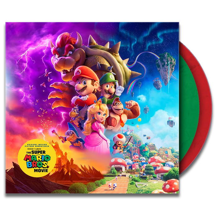 vinyle super mario bros le film rouge et vert visuel produit