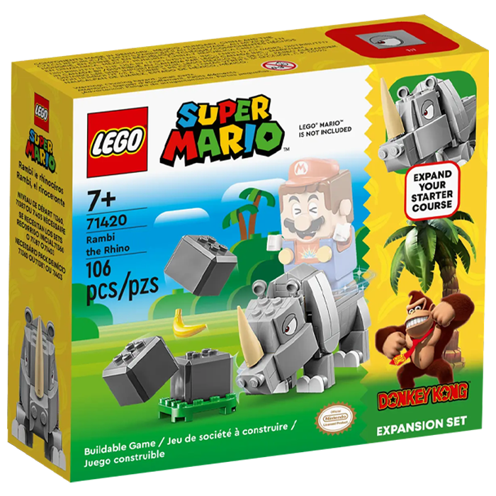 lego super mario donkey kong rambi (71420) visuel produit