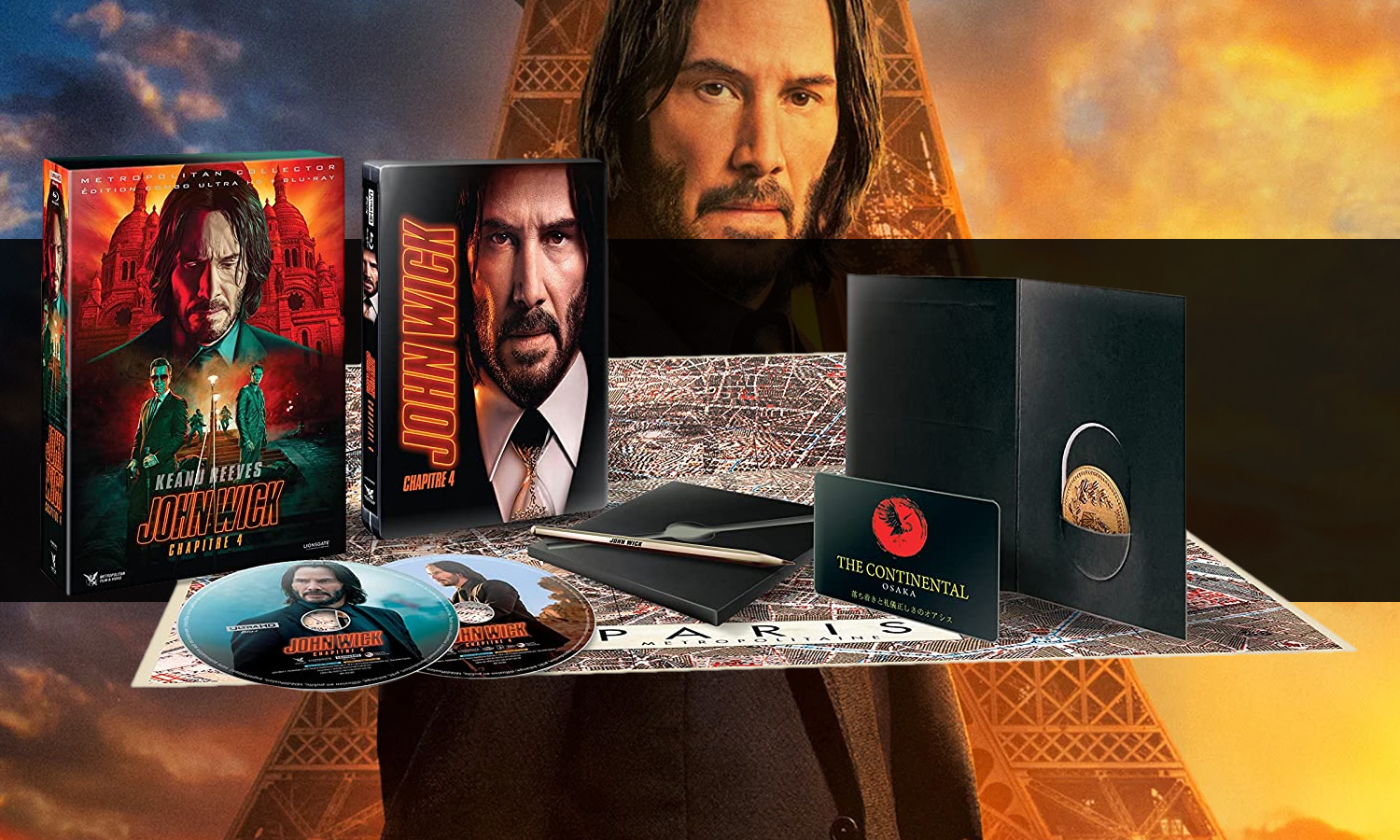 SLIDER John Wick 4 Blu Ray 4K Collector Steelbook visuel provisoire 2