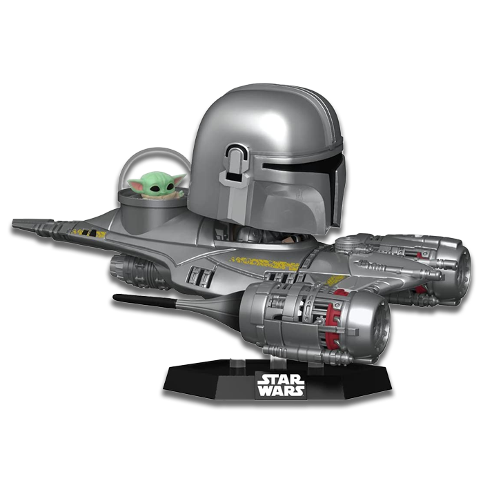funko pop mandalorian deluxe rider grogu visuel produit