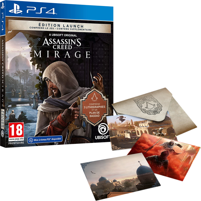 Assassin's creed Mirage Launch Edition sur ps4 visuel produit