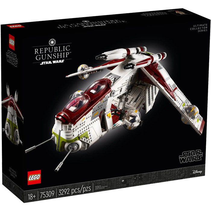 Lego Star Wars Hélicoptère de combat de la République 75309 visuel produit copie
