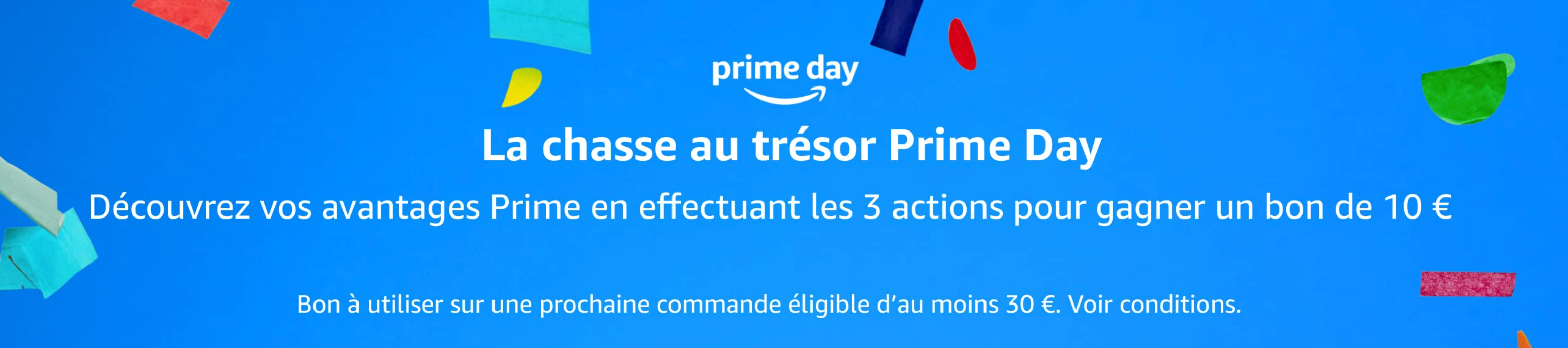 amazon prime day 10 euros à récupérer chasse