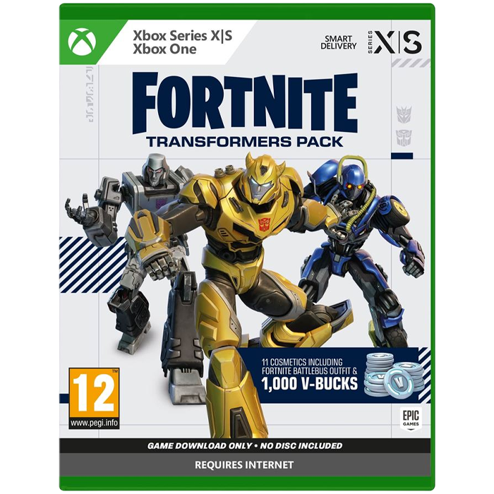 Fortnite Pack Transformers xbox code telechargement visuel produit