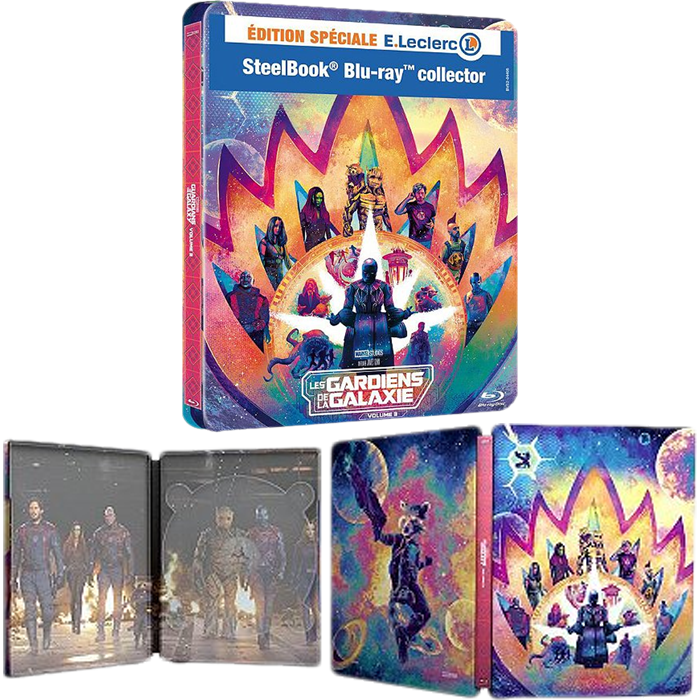 les gardiens de la galaxie 3 blu ray steelbook leclerc visuel produit