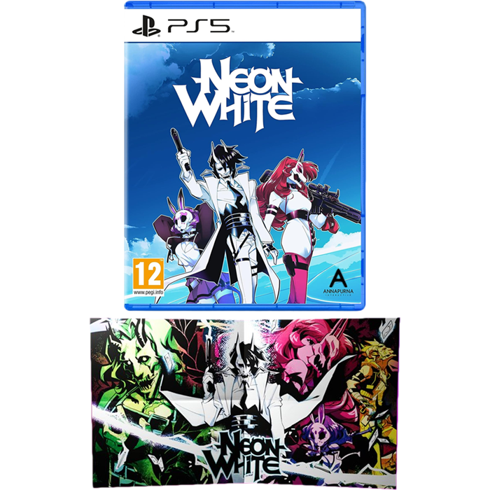 neon white ps5 poster visuel produit