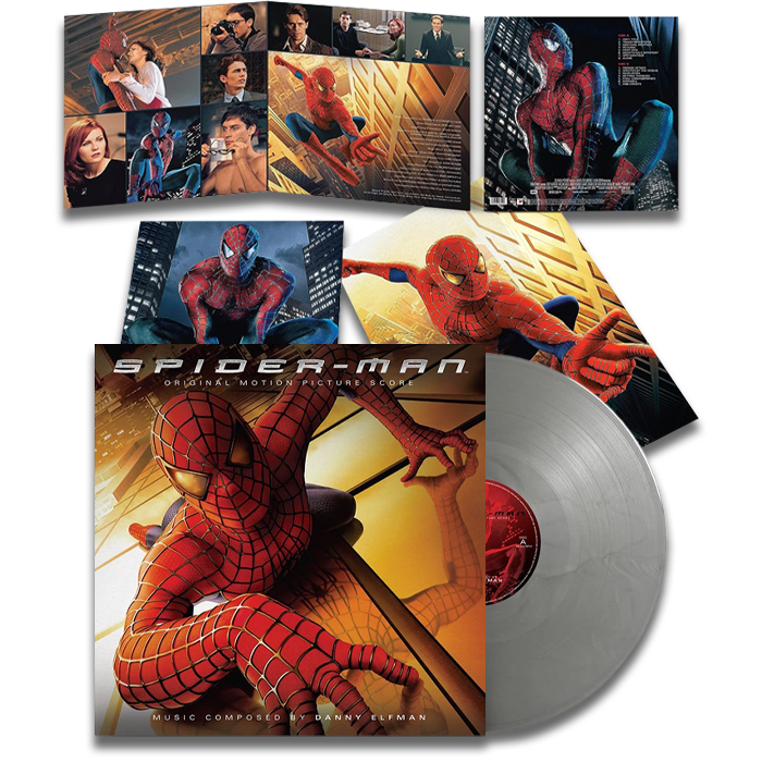 vinyle spiderman argenté visuel produit