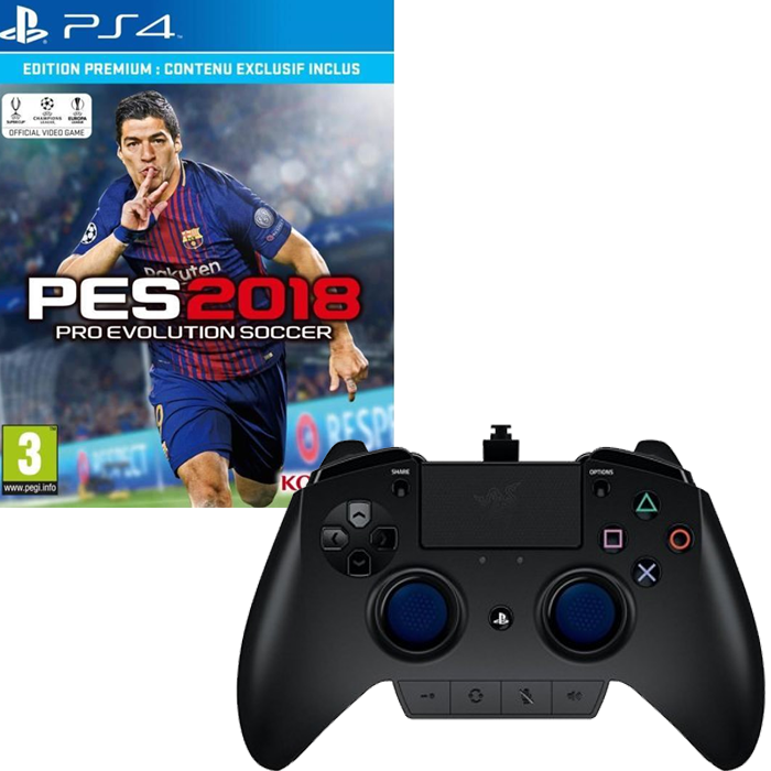 PES 2018 Premium Edition + Manette Razer Raiju PS4